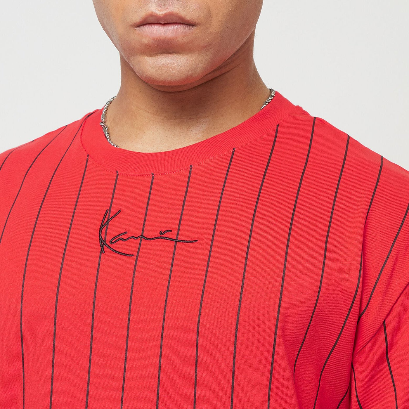 Karl Kani Small Signature Essential Pinstripe Tee