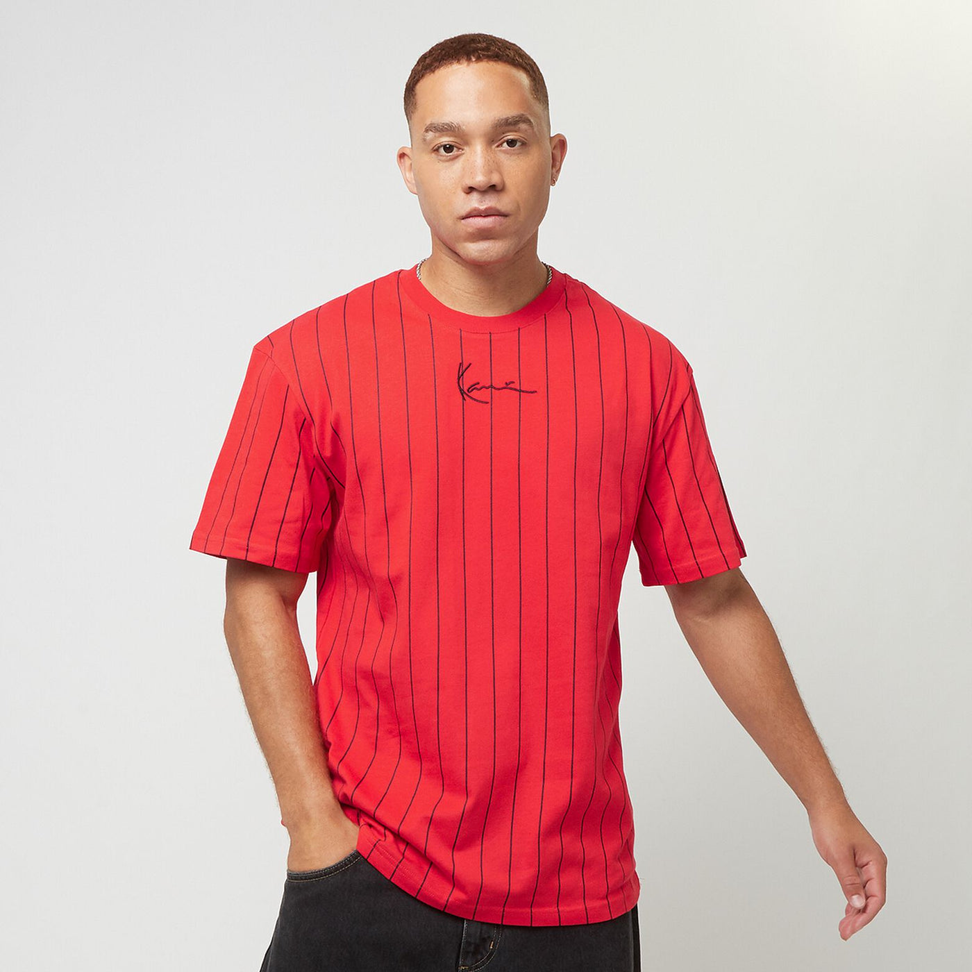 Karl Kani Small Signature Essential Pinstripe Tee